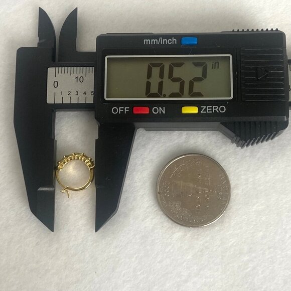 Gold Vermeil Sterling Silver 925 Round Peridot Small Huggie Hoop Earrings - Picture 12 of 16